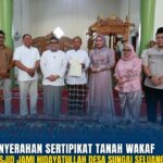 Pemkab Batola Appereasi kegiatan Penyerahan Sertipikat untuk masjid oleh BPN Barito Kuala yang diNahkodai Kakantah Norrita